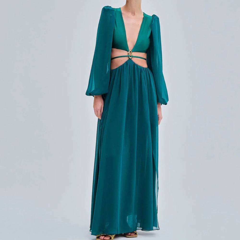 Elegant Teal Evening Gown